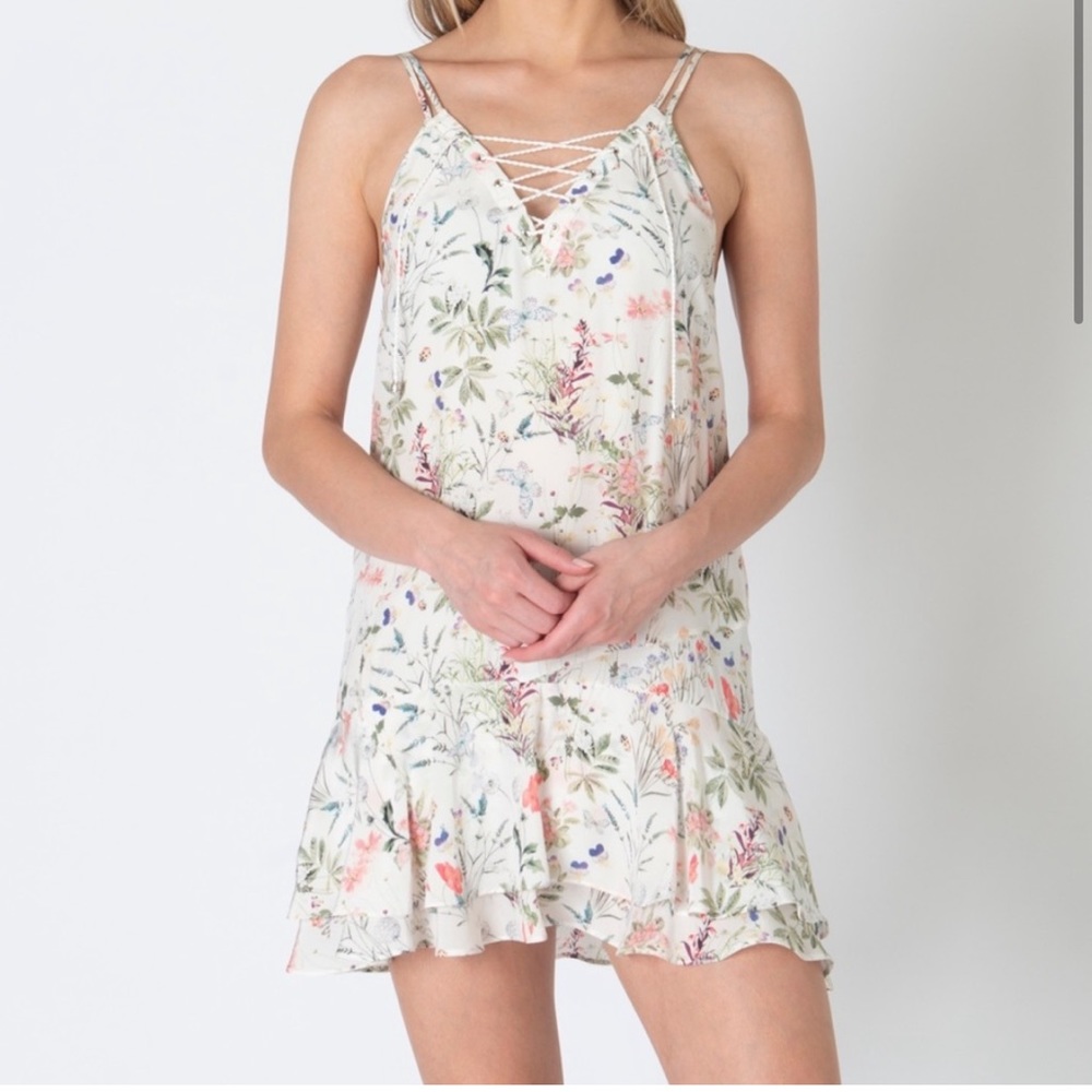 THE KOOPLES botanic silk crepe de chine dress